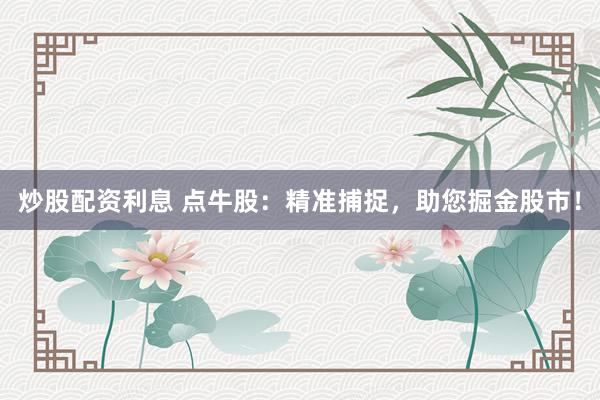 炒股配资利息 点牛股：精准捕捉，助您掘金股市！