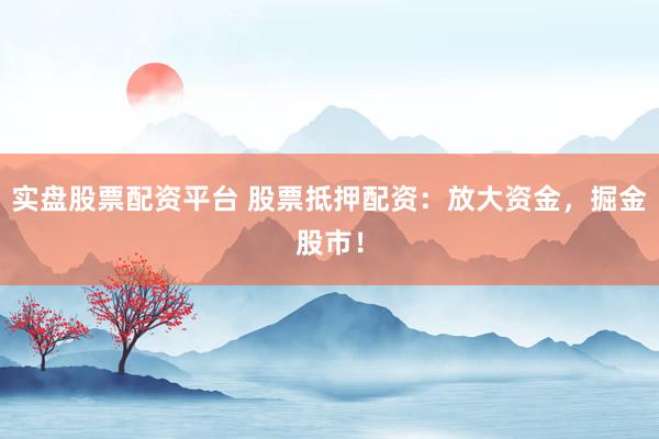 实盘股票配资平台 股票抵押配资：放大资金，掘金股市！