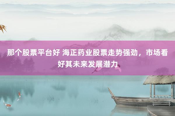 那个股票平台好 海正药业股票走势强劲，市场看好其未来发展潜力