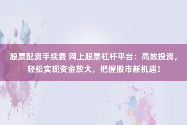 股票配资手续费 网上股票杠杆平台：高效投资，轻松实现资金放大，把握股市新机遇！