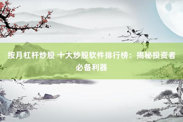 按月杠杆炒股 十大炒股软件排行榜：揭秘投资者必备利器
