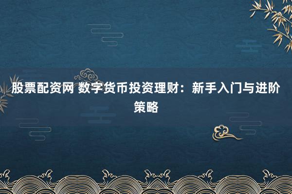 股票配资网 数字货币投资理财：新手入门与进阶策略